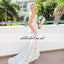 Lace V-neck Wedding Dress, Spaghetti Straps Backless Wedding Dress, Sexy Bridal Dress, Charming Wedding Dress, KX122