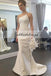Charming Satin Wedding Dress, Simple Design Backless Mermaid Wedding Dress, KX210