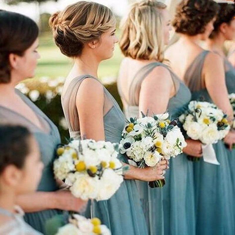 Long Bridesmaid Dress, Tulle Bridesmaid Dress, Sleeveless Bridesmaid Dress, Dress for Wedding, Charming Bridesmaid Dress, Floor-Length Bridesmaid Dress, LB0782