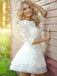 2016 popular long sleeve Lace see through cute homecoming prom dress,BD0001