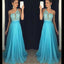 One shoulder Chiffon Lace Long Evening Prom Dresses, Sexy See Through Party Prom Dress, Custom Long Prom Dresses, Cheap Formal Prom Dresses, 17044