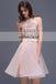 Halter Sequin Homecoming Dress, Backless Organza Homecoming Dress, Knee-Length Homecoming Dress, KX128