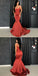 Spaghetti Straps Backless Satin Mermaid Sleeveless Long Prom Dresses, FC1430