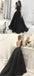 Charming Black A-Line Prom Dresses, Satin Backless Long Sleeveless Prom Dresses, KX1445