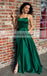 Sexy Spaghetti Straps Backless Prom Dress, Satin Slit Cheap Prom Dress, KX173