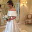 Satin Off Shoulder Wedding Dress, A-Line Simple Design Wedding Dress, KX178