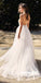 Honest A-line Lace Backless Tulle V-neck Wedding Dress, FC1986