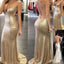 Sexy Backless Halter Mermaid Sequin Bridesmaid Dress Cheap Long Prom Dress Evening Gown, WG23