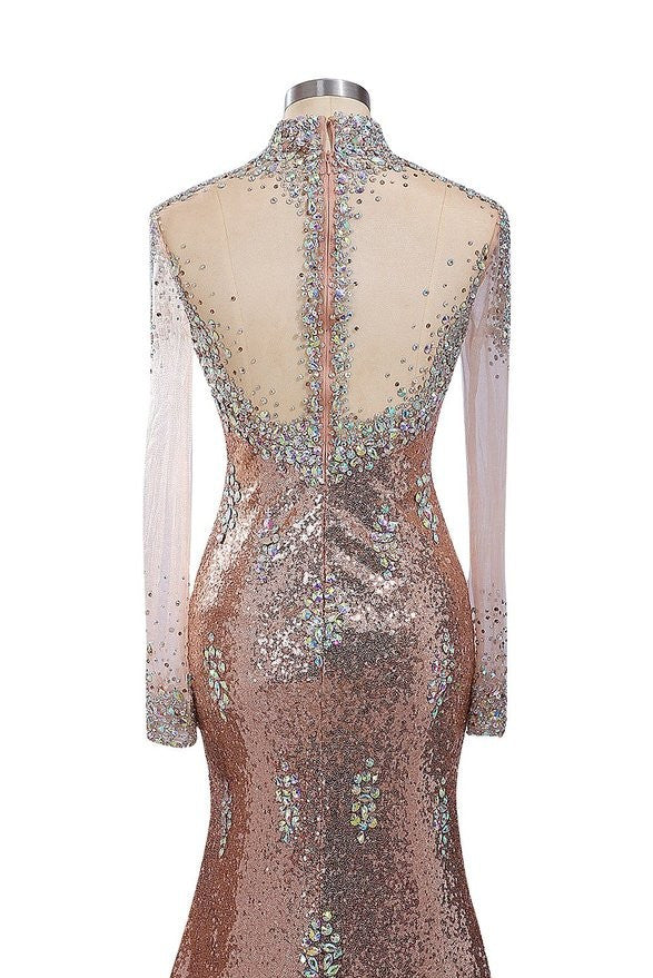 Long Prom Dresses, Sequin Prom Dresses, Mermaid Party Prom Dresses, Side Split Prom Dresses, Rhinestone Prom Dresses, Beading Prom Dresses Online, LB0248