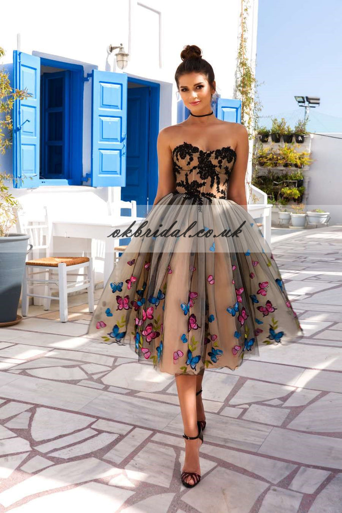 Sweet Heart Homecoming Dress, Vintage Applique Homecoming Dress, Backless Homecoming Dress, KX255
