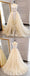 Cap Sleeve A-Line Tulle Prom Dresses, Lace Floor-Length Elegant Prom Dresses, KX258