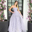 Sweetheart Honest Tulle A-line Slit Long Prom Dresses, FC2701