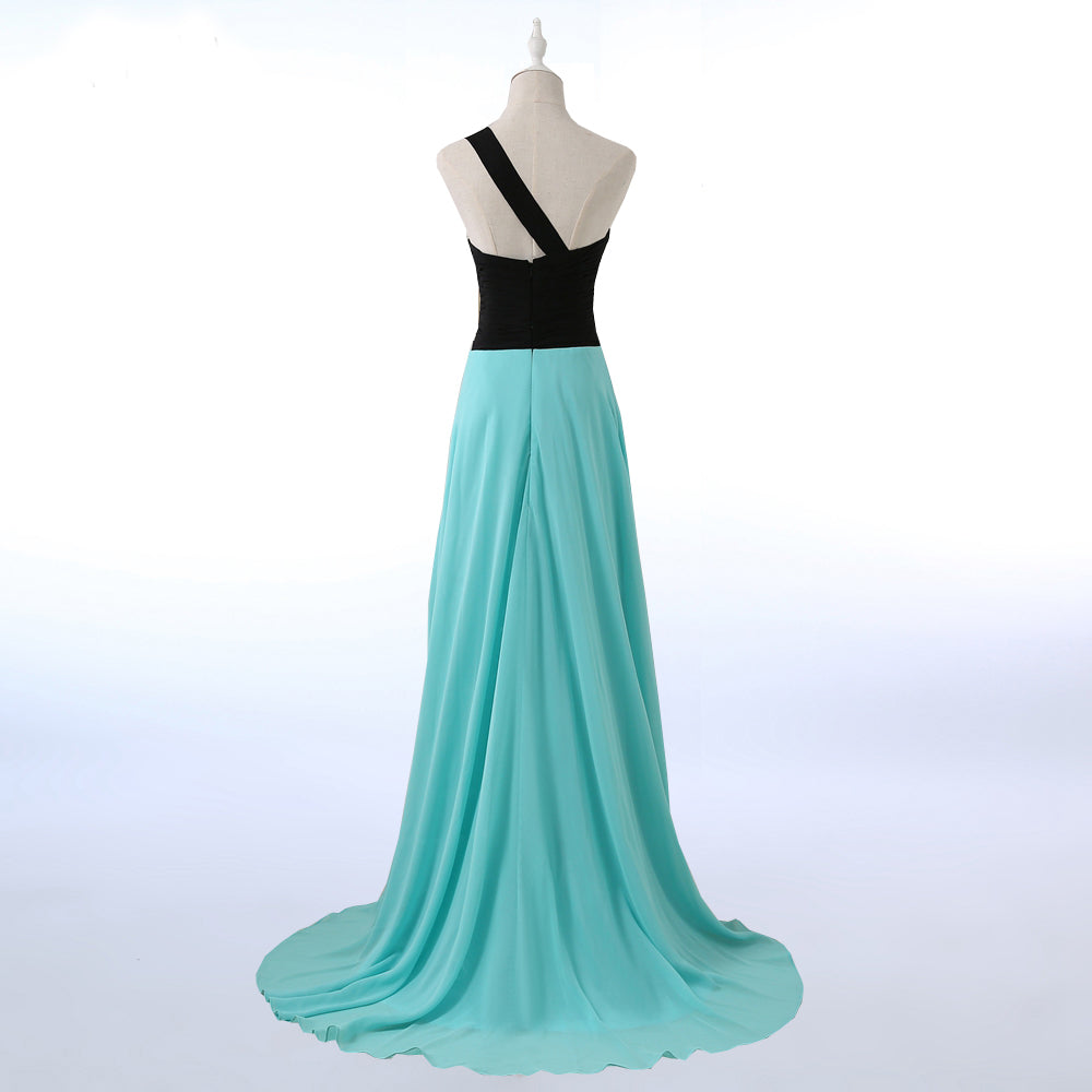 Long Bridesmaid Dress, Chiffon Bridesmaid Dress, Sleeveless Bridesmaid Dress, Dress for Wedding, One-Shoulder Bridesmaid Dress, Beach Bridesmaid Dress, LB0307