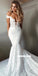 Popular Lace Off Shoulder Sexy Mermaid Wedding Dresses, FC3864