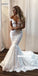 Popular Lace Off Shoulder Sexy Mermaid Wedding Dresses, FC3864