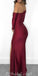 Newest Different Colors Mermaid One Shoulder Long Sleeves Slit Prom Dress, FC4139