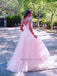 V-Neck Prom Dress, Tulle Prom Dress, A-Line Prom Dress, Beaded Prom Dress, V-Back Prom Dress, KX47