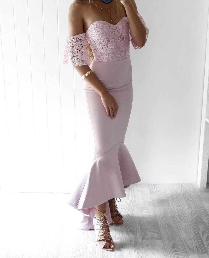 Newest Off Shoulder High-Low Lace Memraid Backless Gorgeous Bridesmaid Dresses, KX498