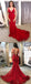 Charming Red Mermaid Prom Dresses, Organza Backless Applique Prom Dresses, KX508