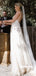 Elegant A-line Lace Backless V-neck Long Wedding Dresses, FC5161