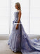 Fashion A-line Lace Floor-length Backless Prom Dress , FC5302