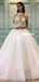 Stunning A-line Lace Long Sleeve Backless Wedding Dresses, FC5392