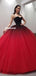 Elegant Sweetheart A-line Tulle Gradual Spaghetti Straps Prom Dresses, FC5440