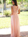 Chiffon Bridesmaid Dress, Lace Cheap Bridesmaid Dress, Sleeveless Bridesmaid Dress, LB0554