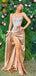 Stunning Mermaid Spagetth Staps Sexy Slit Lace Prom Dresses, FC5791