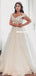 Elegant Lace Off Shoulder A-line Lace Appliques Wedding Dresses, FC5808