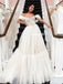 Charming Off Shoulder Tulle A-line Backless Long Wedding Dresses, FC5883