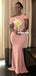 Mismatched Pink Jersey Long Floor-length Satin Bridesmaid Dress, FC5970