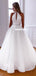 Custom A-line Halter Backless Organza Beaded Beach Wedding Dresses, FC6001-1