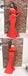 Two Pieces Mermaid Jersey Prom Dress, Charming Off Shoulder Red Prom Dress, KX613