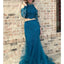 Long Sleeve Lace Prom Dresses, New Arrival Mermaid Beaded Organza Prom Dresses, KX618