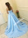 Sweet Heart Beaded Top Prom Dresses, Satin A-Line Prom Dresses, KX731