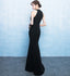 Jersey Mermaid Prom Dress, Side Split Beading Prom Dress, Sleeveless Party Dresses, LB0769