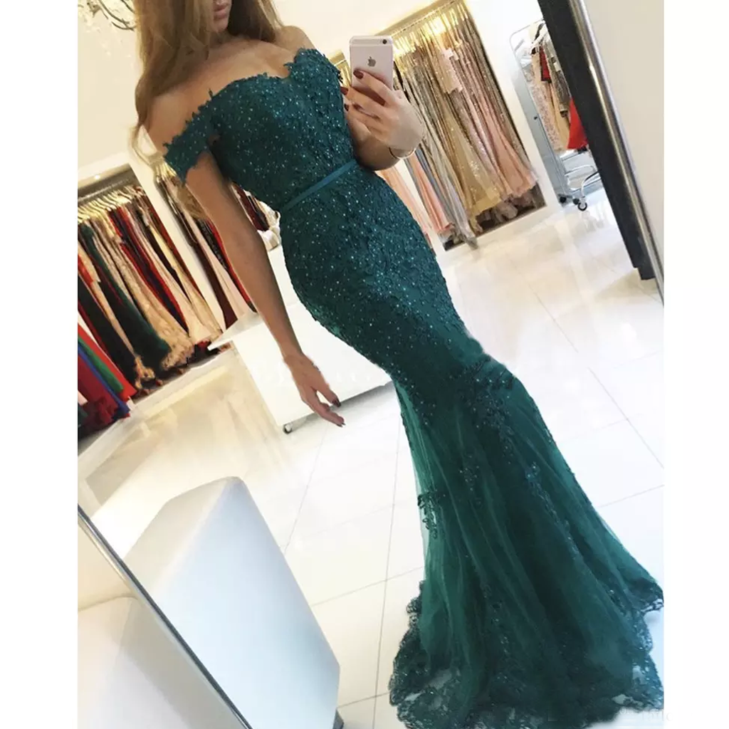 Long Prom Dress, Tulle Prom Dress, Off Shoulder Backless Prom Dress, Applique Prom Dress, Beading Prom Dress, Floor-Length Party Dresses, LB0785