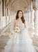 Charming Beaded Top Wedding Dress, A-Line Organza Backless Wedding Dress, KX786