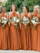 Halter A-Line Bridesmaid Dress, Backless Cheap Jersey Bridesmaid Dress, KX953