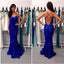 Spaghetti Straps Prom Dresses,Mermaid Prom Dresses,Blue Prom Dresses , Backless Prom Dresses,Cocktail Prom Dresses ,Evening Dresses,Long Prom Dress,Prom Dresses Online,PD0150