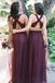 Cheap A-Line Tulle Charming Open-Back Sleeveles Bridesmaid Dress, FC1501