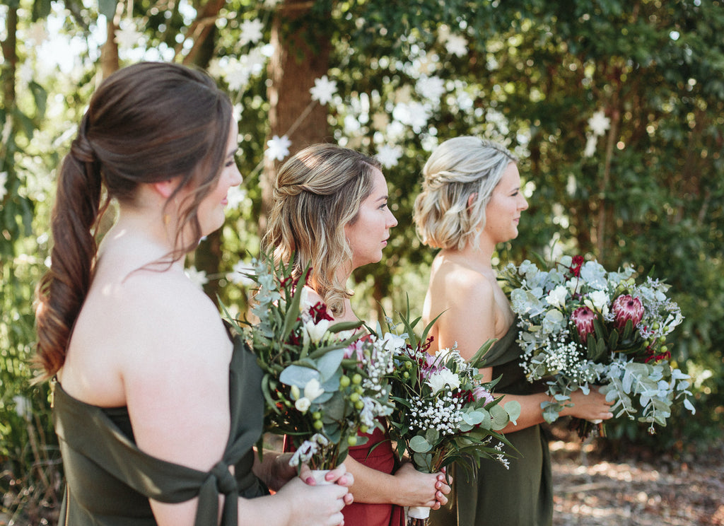 Elegant Off Shoulder Jersey Backless A-Line Charming Bridesmaid Dresses, FC1664