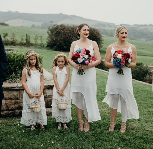 White Spaghetti Straps Chiffon A-Line Backless V-Neck Unique Bridesmaid Dresses, FC1689