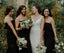 Black Straight Mermaid Backless Tulle Affordable Bridesmaid Dress, FC1696