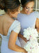 Cap Sleeve Sheath Beaded Backless Jersey Long Wedding Dresses, FC1753