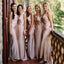 Charming Silk Elastic Satin Mermaid Backless Inexpensive Bridesmaid Dresses, FC2290