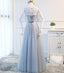 Mismatched Long Tulle Bridesmaid Dress, Cheap A-Line Bridesmaid Dress, KX1003