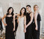 Mismatched Black Bridesmaid Dress, Cheap Chiffon Sleeveless Bridesmaid Dress, FC1016