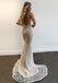 Charming Lace Mermaid Backless Beaded V-Neck Tulle Dresses, FC1738